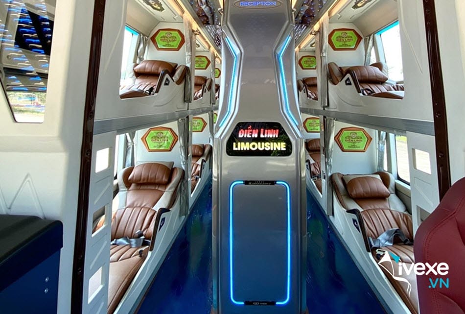 Dòng xe Limousine 36 phòng của xe khách Điền Linh Limousine Đà Lạt