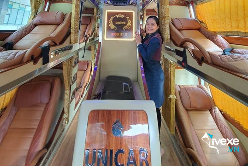 Tiện ích xe giường phòng Limousine của nhà xe Tân Việt Anh Lai Châu
