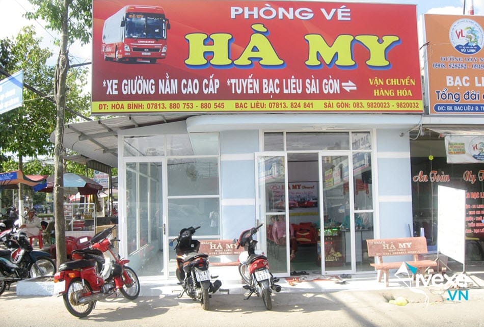 Địa chỉ phòng vé nhà xe Hà My tại Bạc Liêu