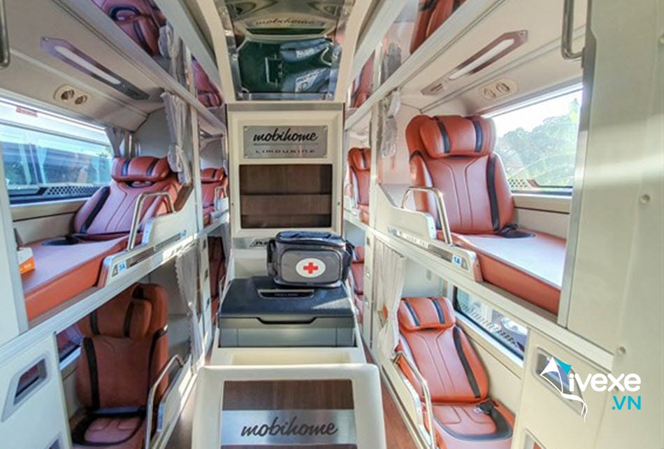 Tiện ích xe Limousine 34 phòng của xe khách Đạt Thành Bình Định
