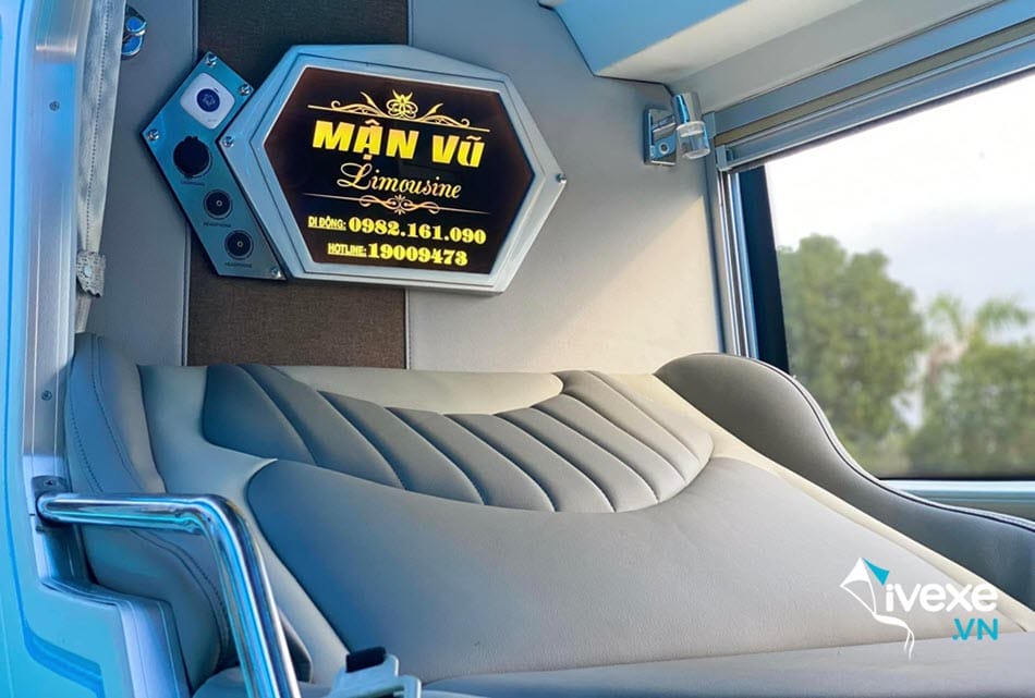 Tiện ích xe Limousine 20 phòng của xe khách Mận Vũ Limousine