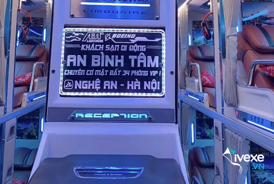 Tiện ích xe Limousine 34 phòng của xe khách An Bình Tâm 