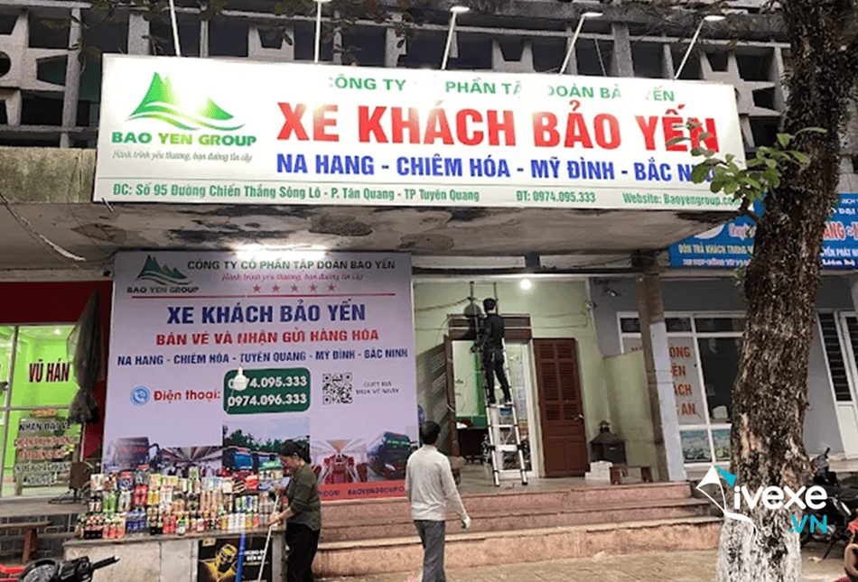 Địa chỉ nhà xe Bảo Yến tại Na Hang - Tuyên Quang
