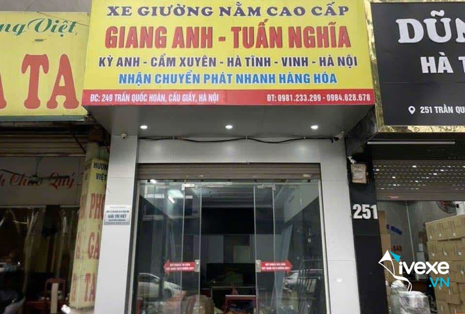 Địa chỉ nhà xe Giang Anh - Tuấn Nghĩa tại Hà Nội