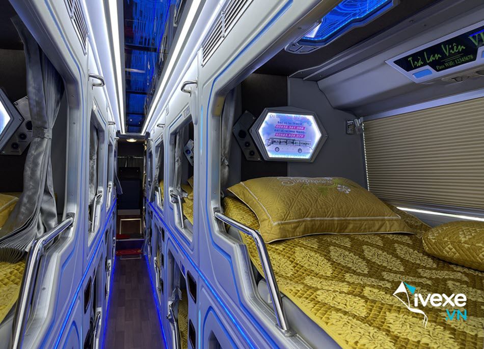 Tiện ích xe Limousine 20 phòng Vip của nhà xe Trà Lan Viên