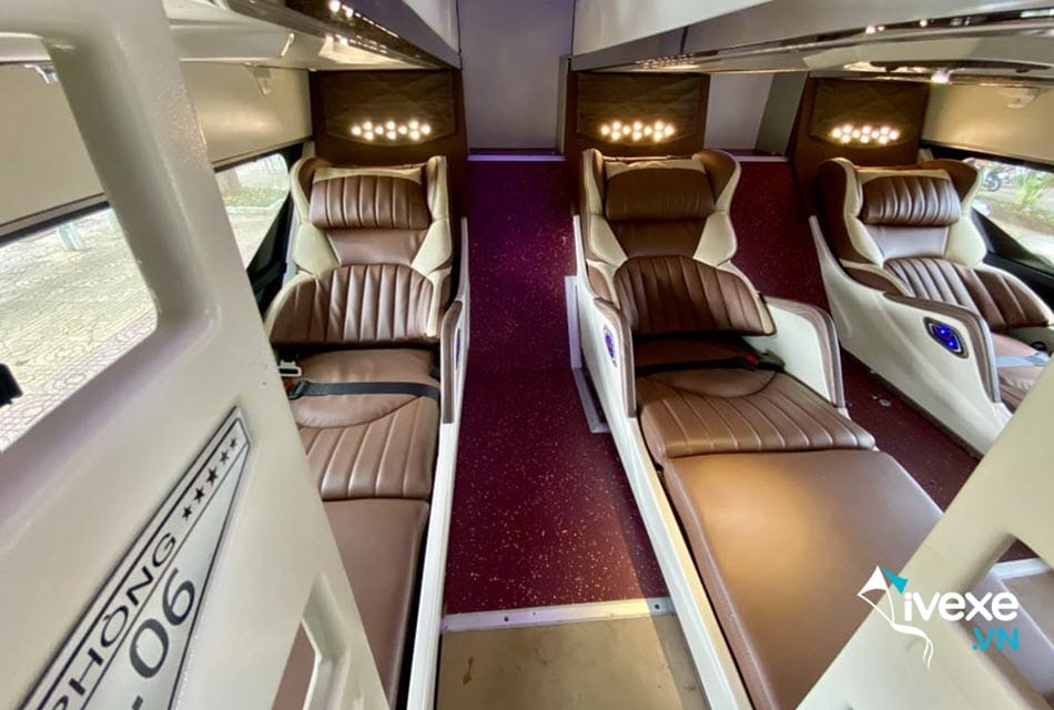 Tiện ích xe giường Limousine 32 phòng cao cấp của nhà xe Trung Trầm 
