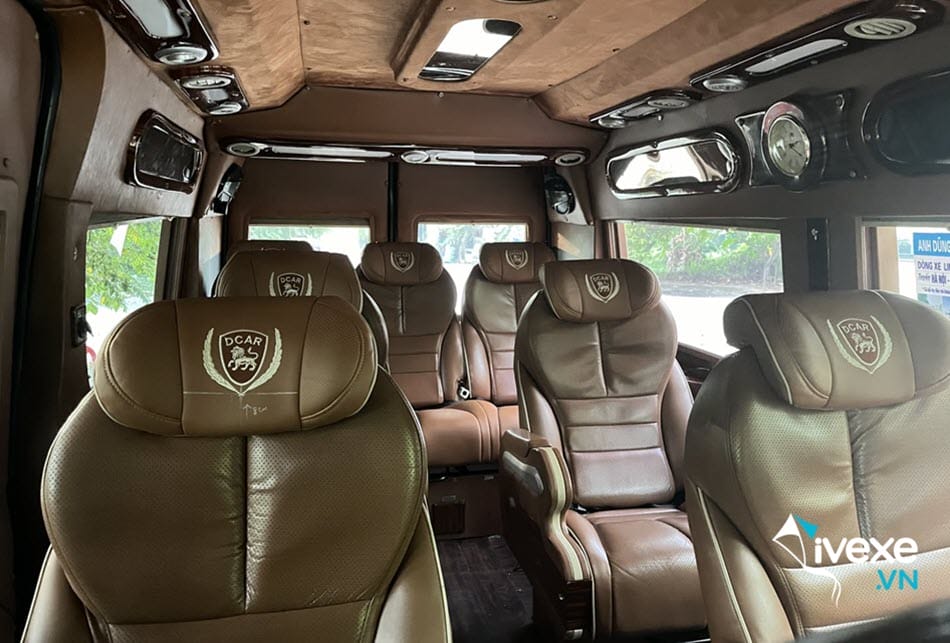 Tiện ích xe Limousine 9 chỗ của xe khách Anh Dũng Limousine