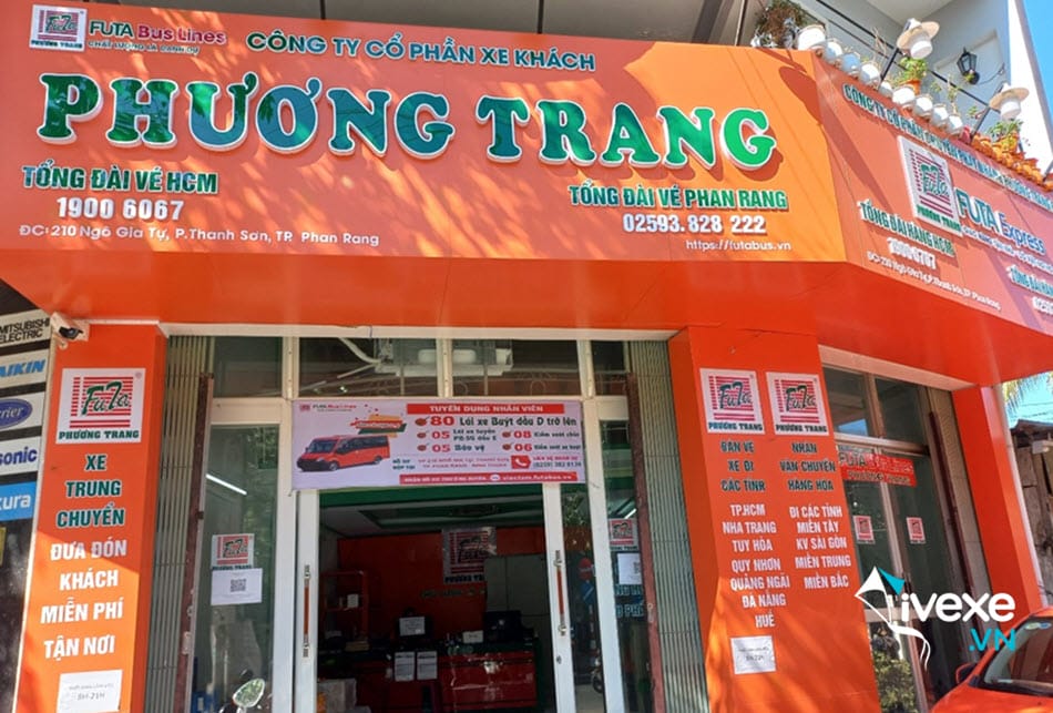 Văn phòng nhà xe Phương Trang tại Phan Rang