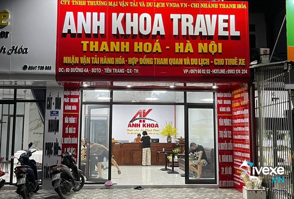 Địa chỉ văn phòng nhà xe Anh Khoa tại Thanh Hóa
