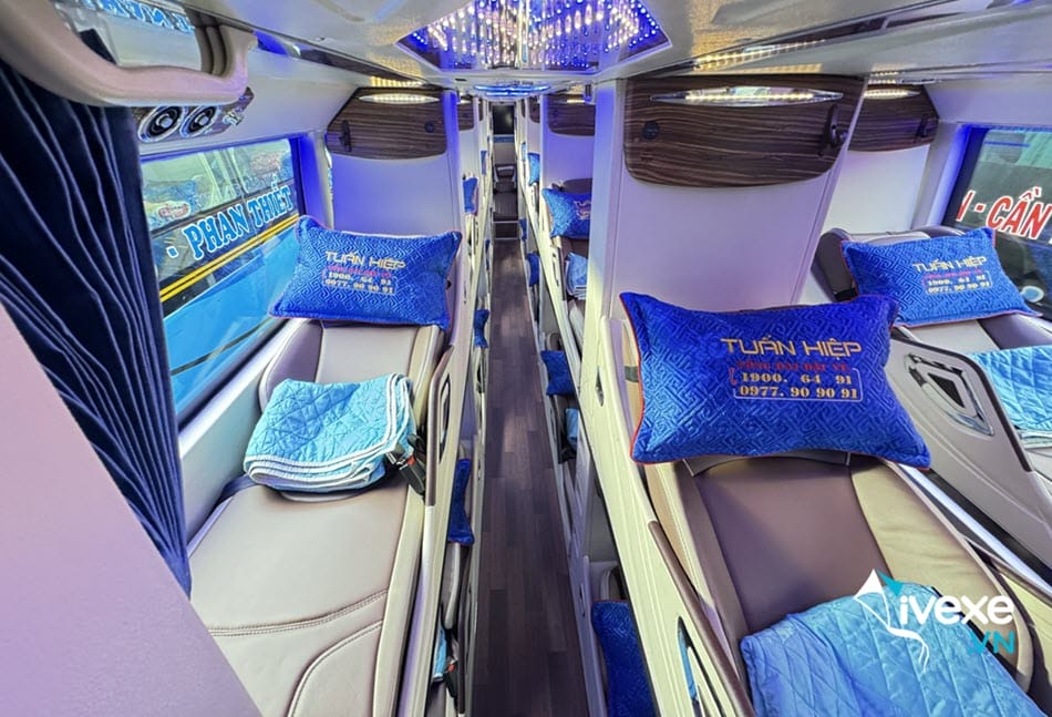 Tiện ích xe Limousine 34 phòng của nhà xe Tuấn Hiệp chất lượng cao