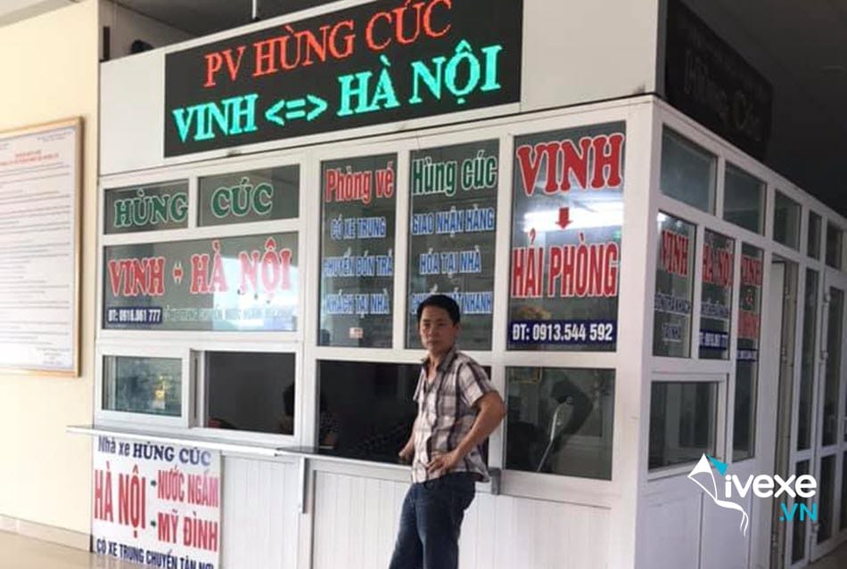 Địa chỉ phòng vé nhà xe Hùng Cúc tại Vinh - Nghệ An