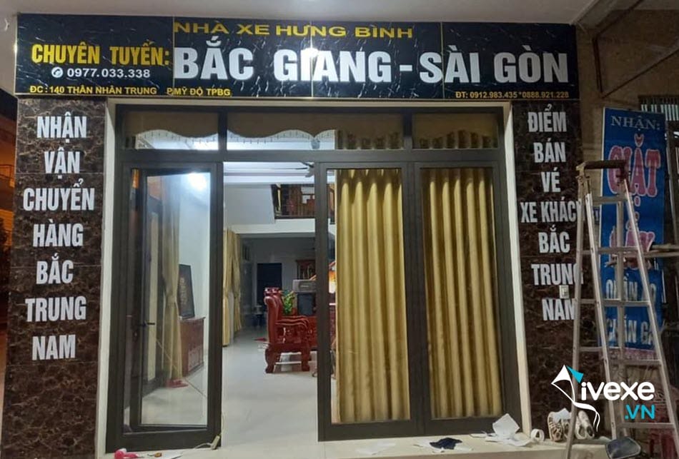 Địa chỉ văn phòng nhà xe Hưng Bình tại Bắc Giang
