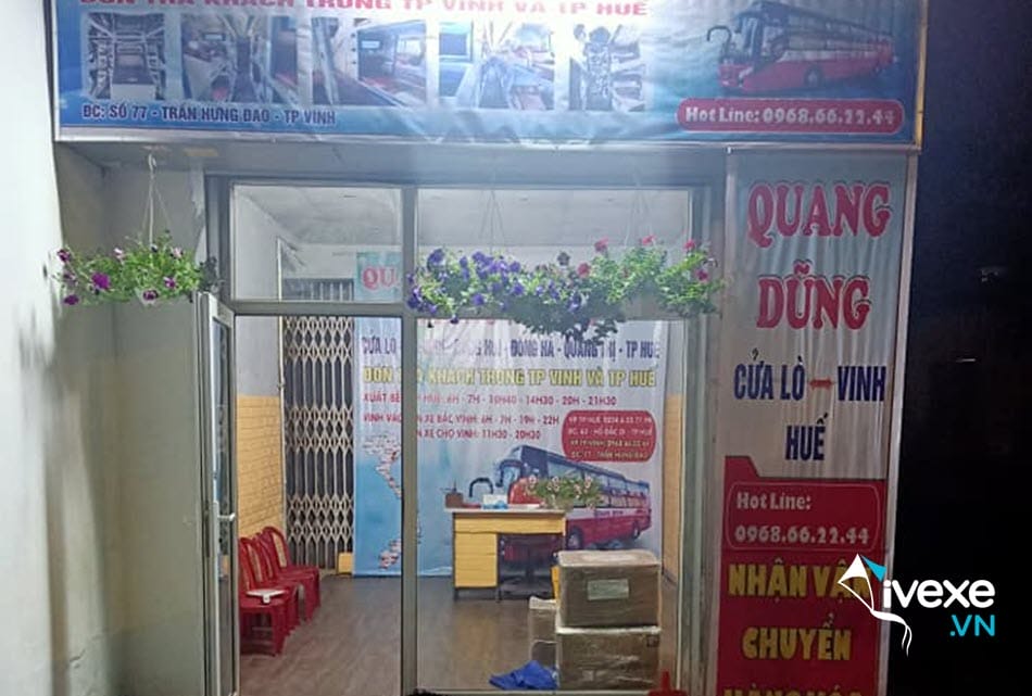 Địa chỉ văn phòng nhà xe Quang Dũng tại Vinh - Nghệ An