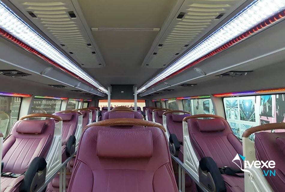 Không gian xe giường nằm của xe Cảnh Hoa Gò Công
