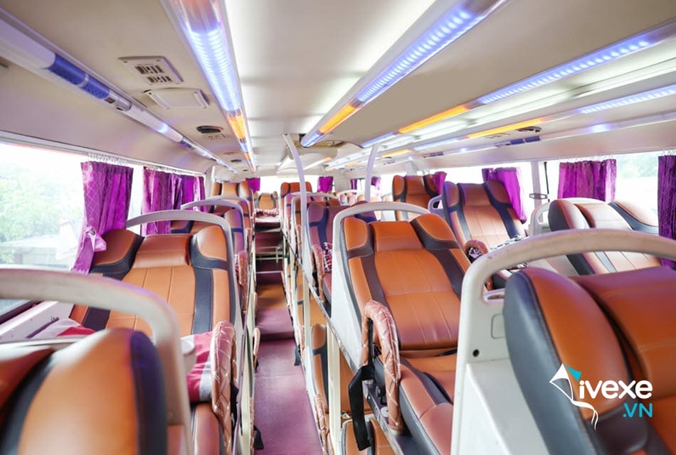Nội thất xe giường nằm 40 chỗ của xe Tây Nguyên đi Gia Lai