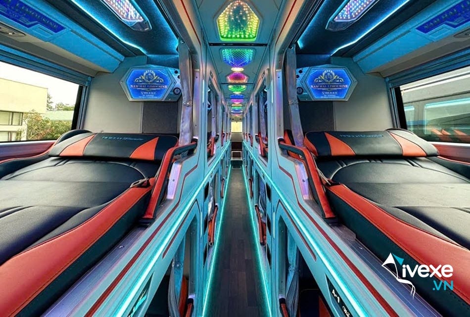 Nội thất xe Limosuine 22 phòng của xe khách Nam Hải Limousine