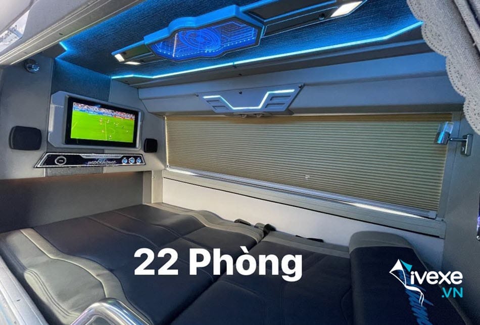 Tiện ích xe Limousine 22 phòng của xe Minh Quý Limousine