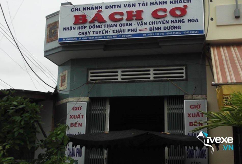 Địa chỉ văn phòng nhà xe Bách Cơ tại An Giang