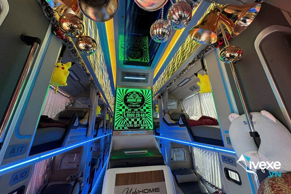 Nội thất xe Limousine 34 phòng của xe Minh An Express