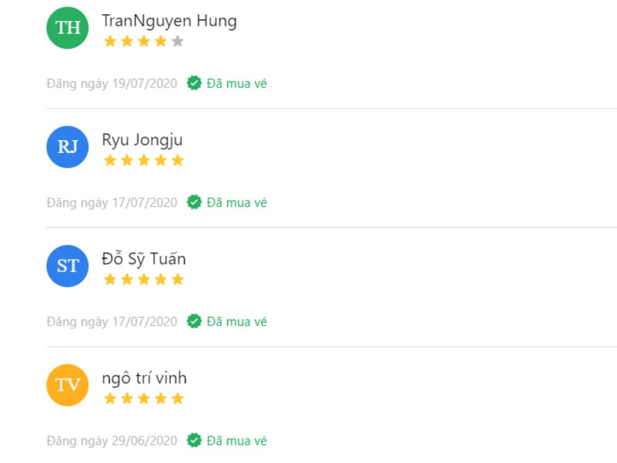 Đánh giá của khách hàng về xe Hải Tuấn