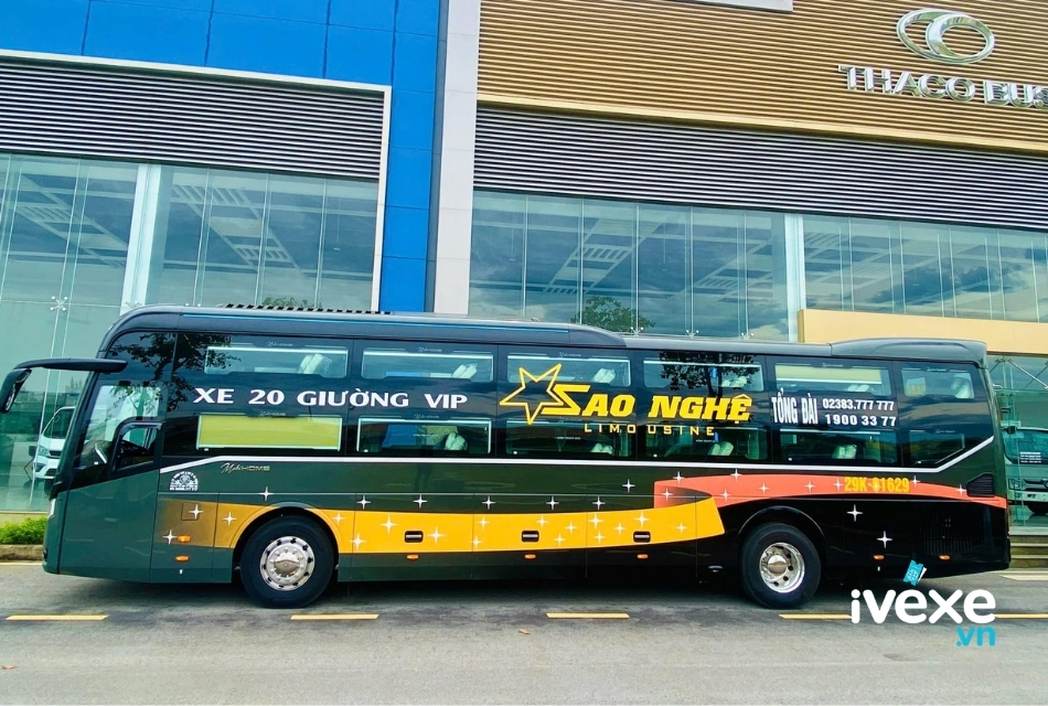 Nhà xe Sao Nghệ Limousine chuyên tuyến Hà Nội đi Nghệ An