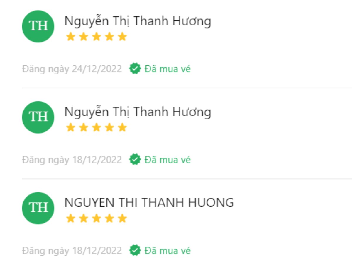 Đánh giá của khách hàng về xe Dương Hồng