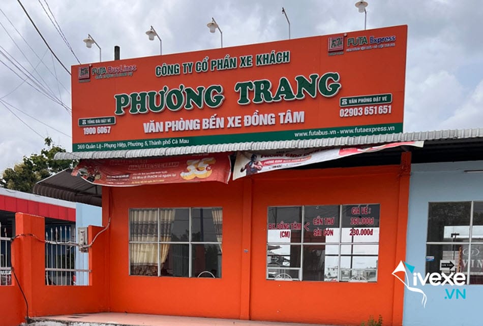 Địa chỉ phòng vé nhà xe Phương Trang tại Cà Mau