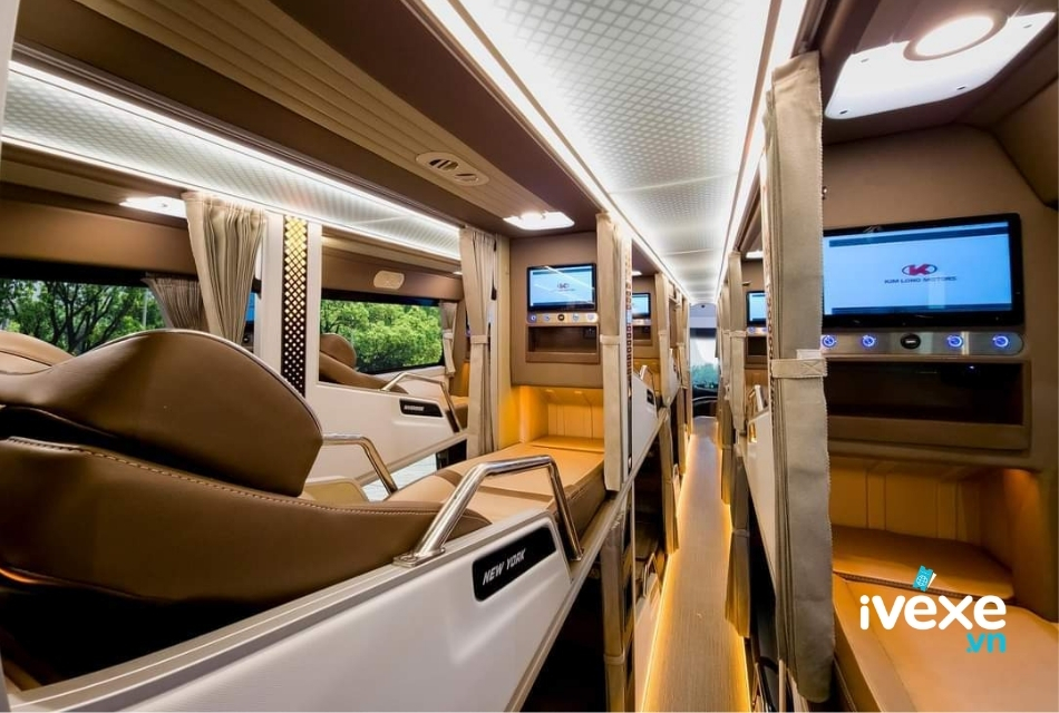 Nội thất dòng xe giường Limousine 34 chỗ của nhà xe Phương Trang Hà Tiên