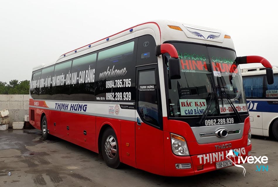 Nhà xe Thịnh Hưng Hải Phòng đi Cao Bằng giá tốt