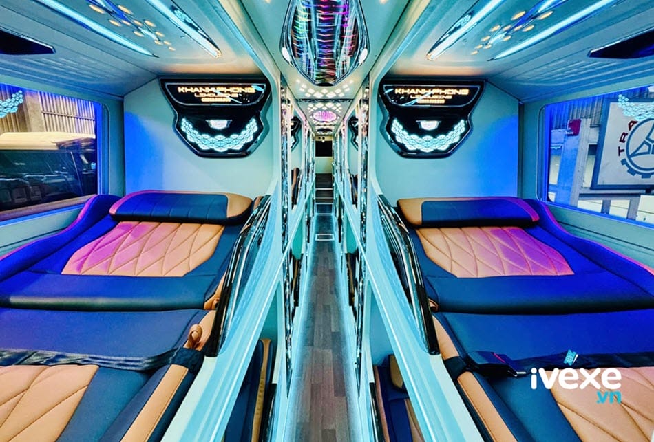 Nội thất xe Limousine 20 phòng của nhà xe Khanh Phong