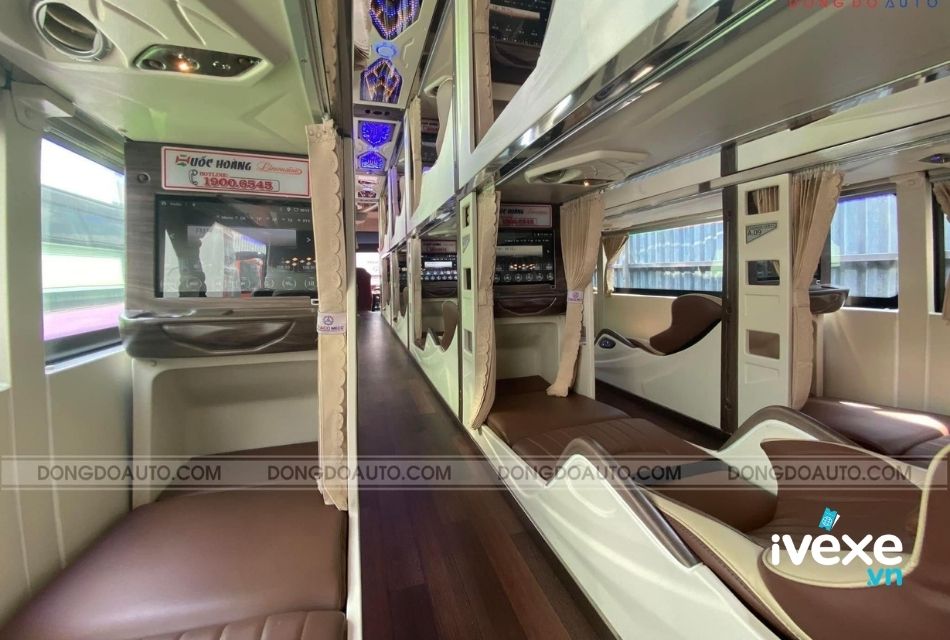 Dòng xe giường nằm Limousine 34 phòng của nhà xe Quốc Hoàng