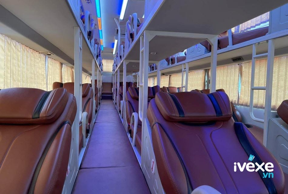 Nội thất sang trọng xe giường nằm 40 chỗ của xe khách Tân Thanh Nhàn