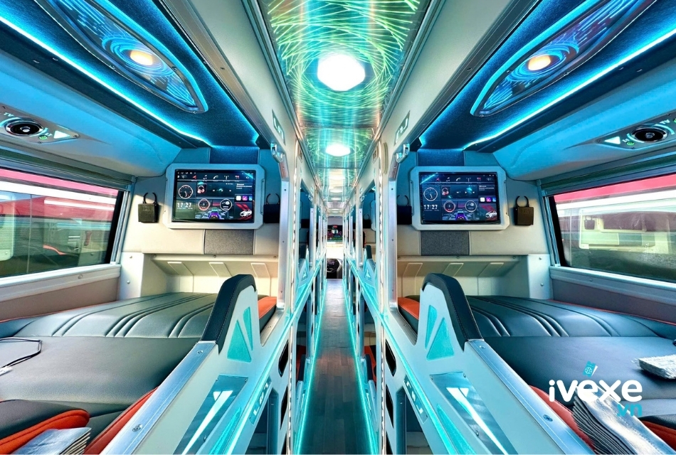 Nội thất dòng xe Limousine của nhà xe Tuấn Nga