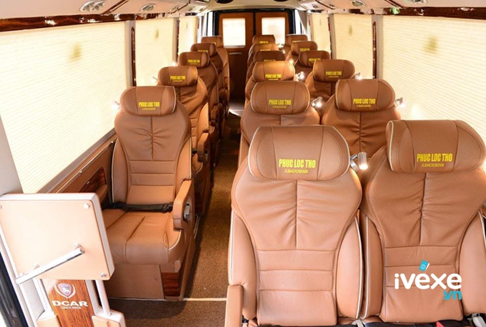 Nội thất xe Limousine sang trọng của nhà xe Phúc Lộc Thọ
