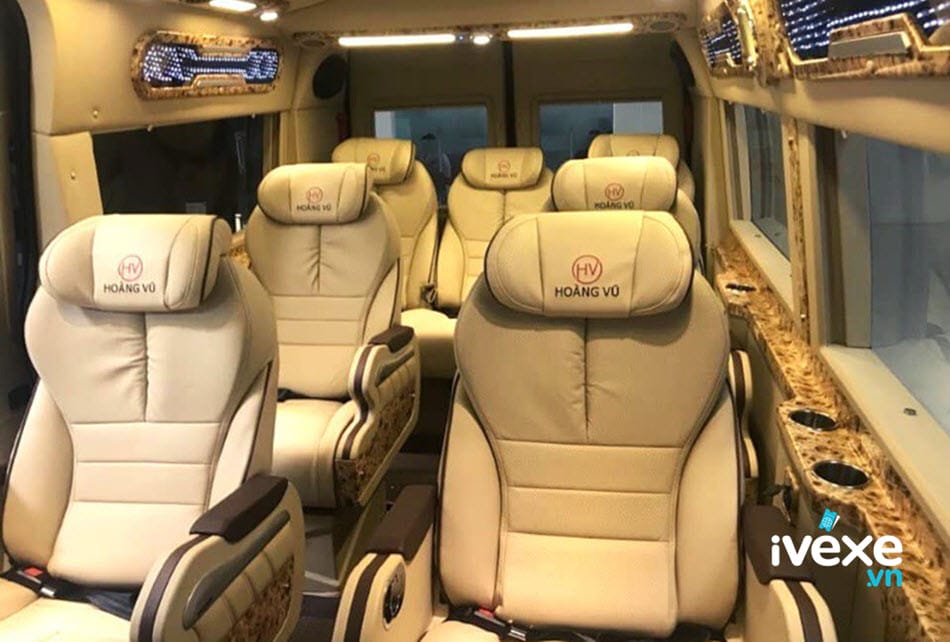 Tiện nghi sang trọng xe Limousine 9 chỗ của nhà xe Hoàng Vũ Limousine