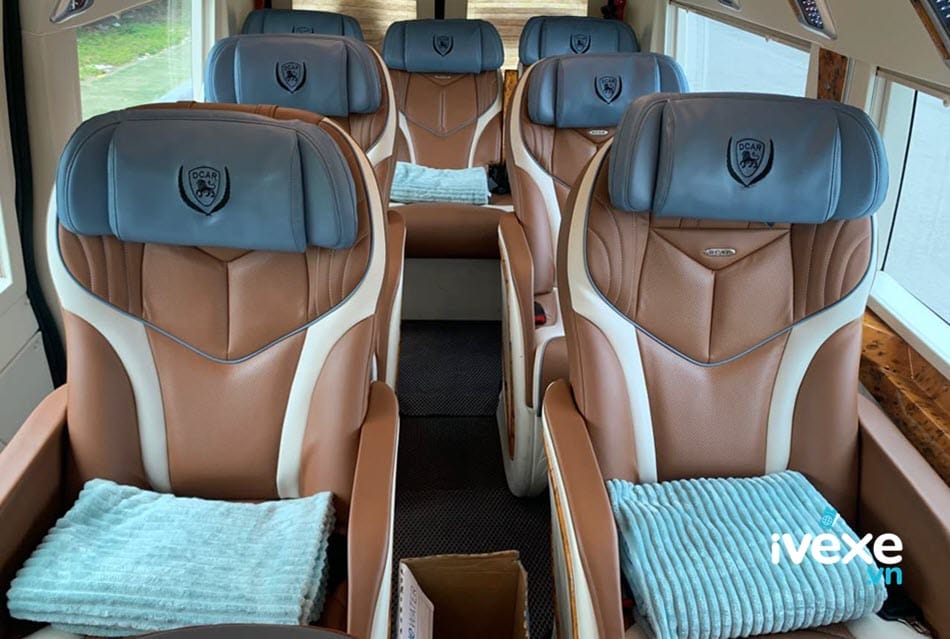 Nội thất xe Limousine 9 chỗ của nhà xe Hùng Đức