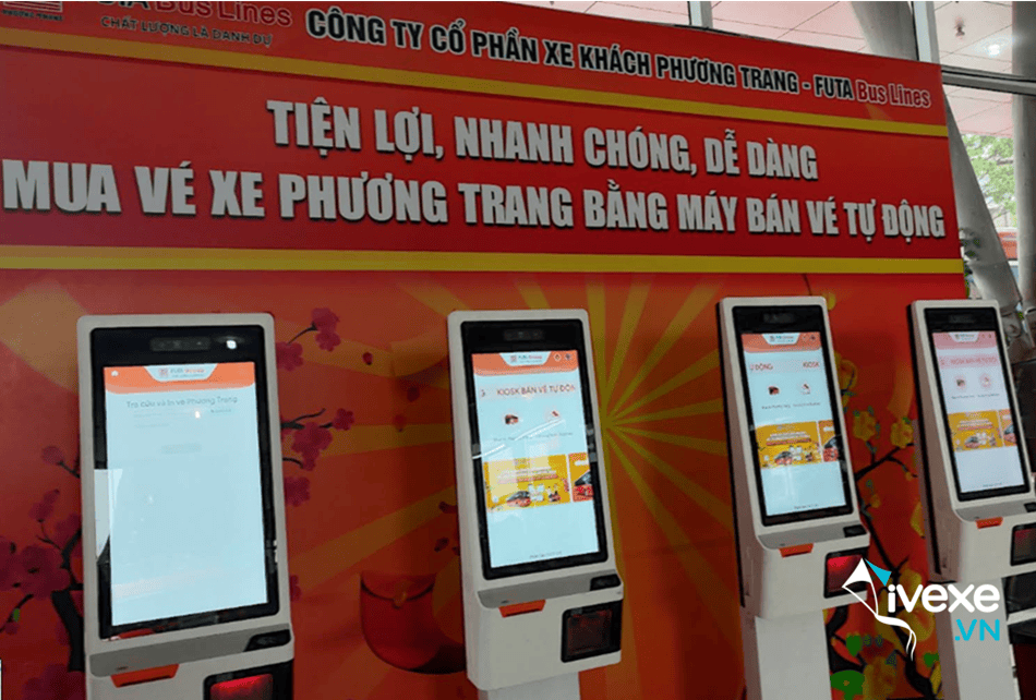 Quầy bán vé tự động tại bến xe Phương Trang Đà Lạt