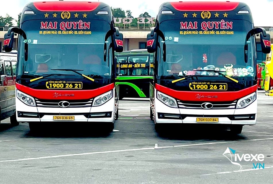 Xe khách Mai Quyên từ bến xe Rạch Sỏi đi Đà Nẵng