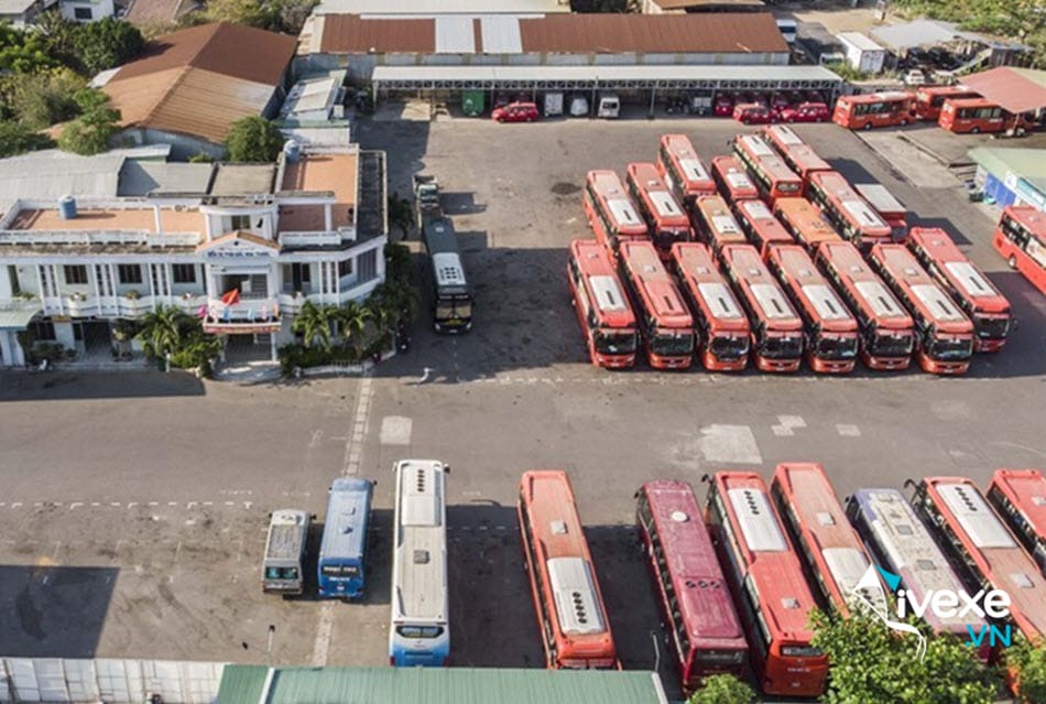 Bãi đậu xe tại bến xe phía Bắc Nha Trang