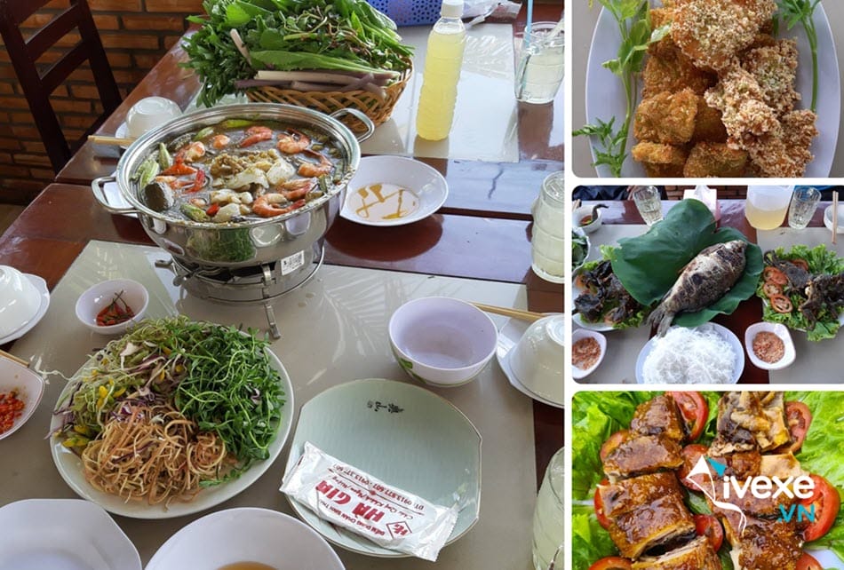 Khu vực ẩm thực dành cho thực khách tại Điểm dừng chân Hà Gia