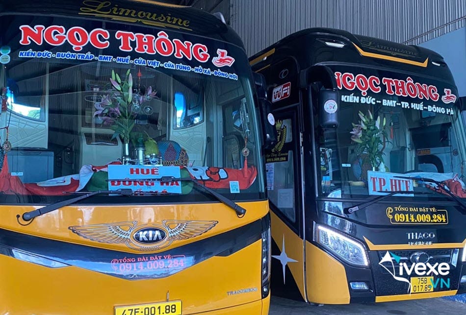 Nhà xe Ngọc Thông 1 tuyến bến xe phía Nam Huế đi Đắk Lắk
