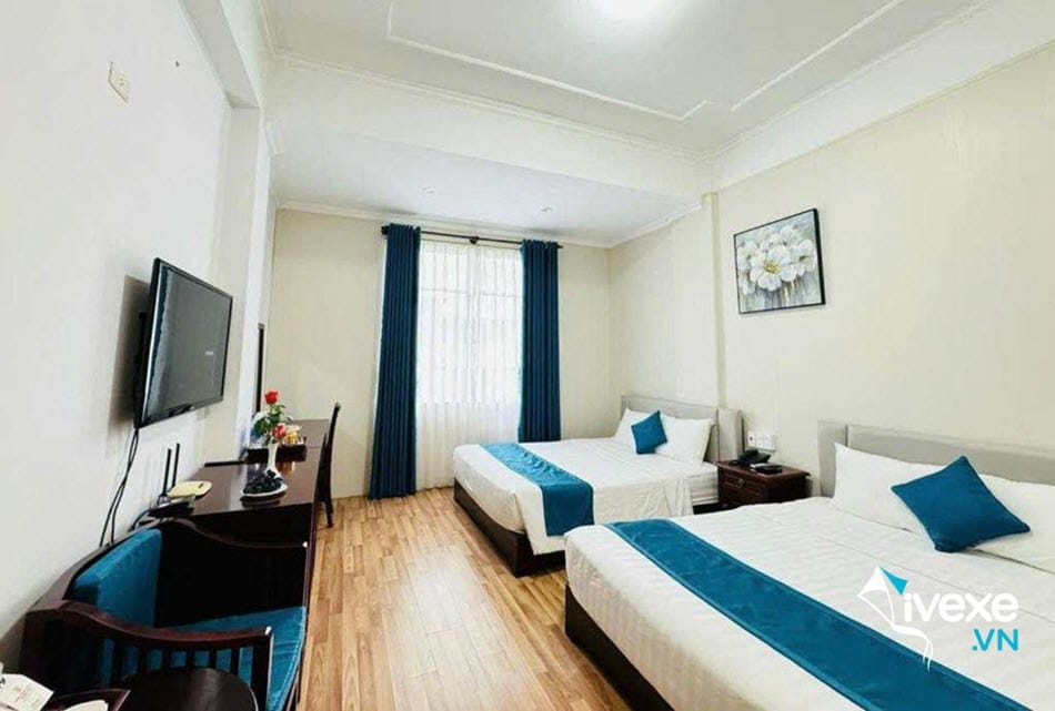 Nội thất của khách sạn Hùng Vương gần bến xe Quảng Ngãi