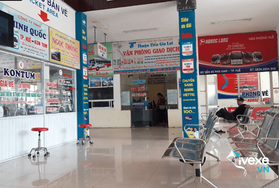 Quầy vé tại bến xe phía Nam Huế