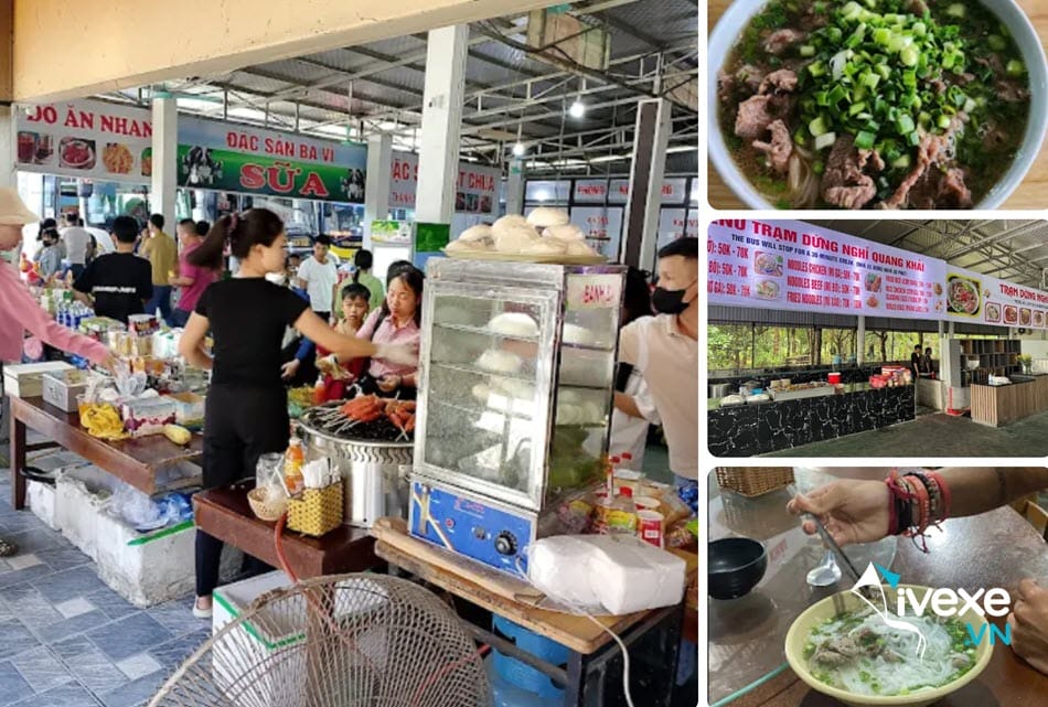 Không gian ẩm thực tại Trạm dừng nghỉ Quang Khải