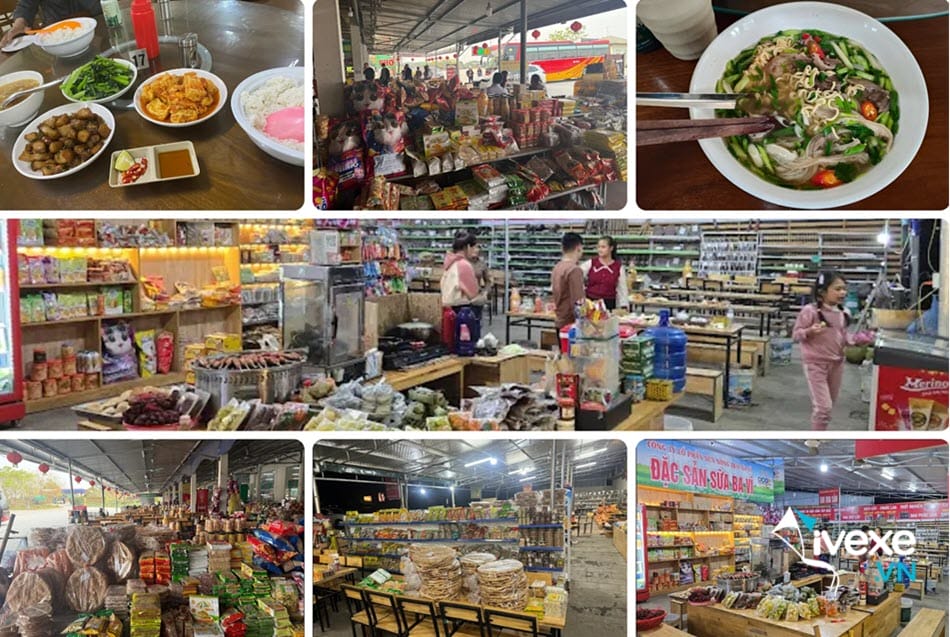 Khu ẩm thực tại Trạm dừng nghỉ Km 117 Cao tốc Nội Bài - Lào Cai