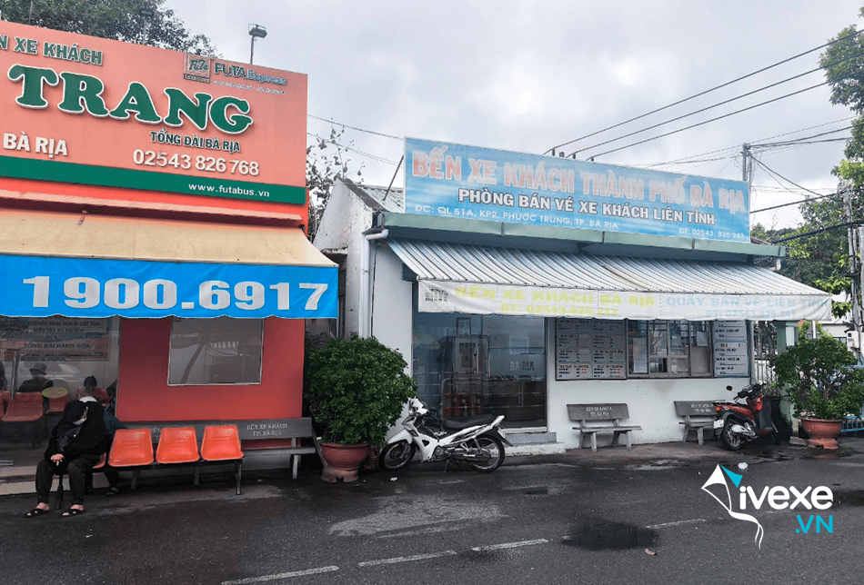 Khu vực phòng vé các nhà xe tại bến xe Bà Rịa