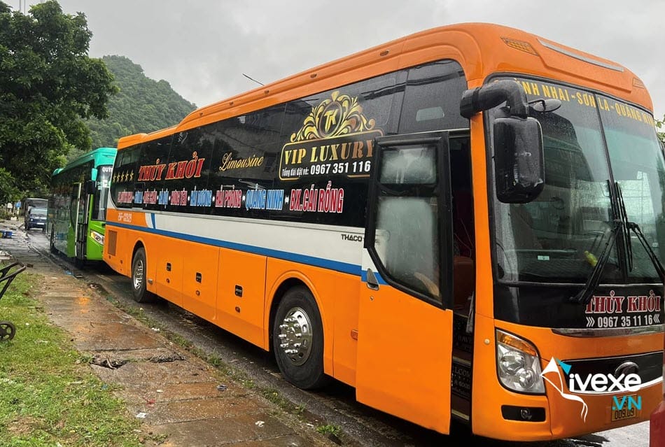 Nhà xe Thủy Khởi bến xe Bãi Cháy đi Sơn La