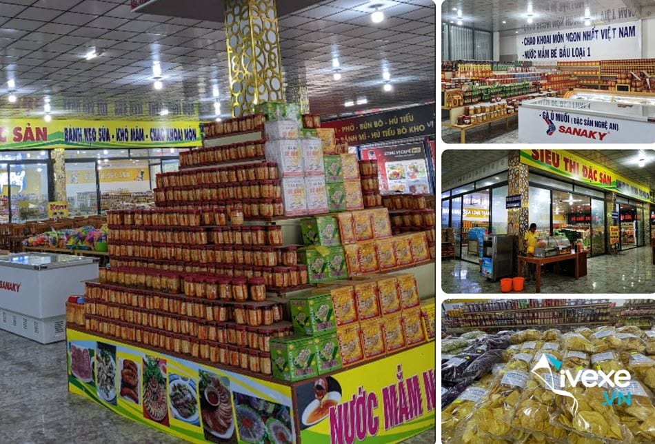 Quầy hàng đặc sản tại Trạm dừng chân Bò sữa Long Thành A