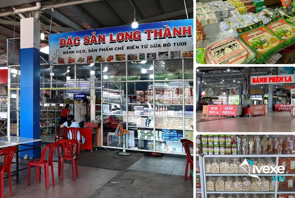 Quầy hàng đặc sản tại Trạm dừng chân Thắng Lợi
