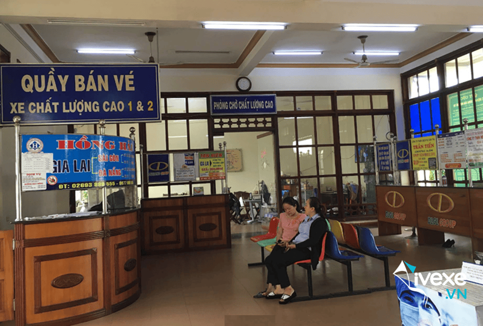 Quầy vé tại bến xe Đức Long Gia Lai